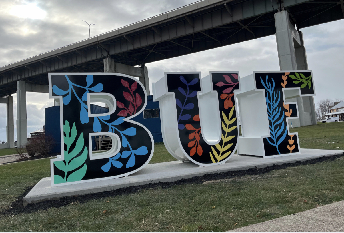 Permanent Canalside Sculpture by Buffalo Artist