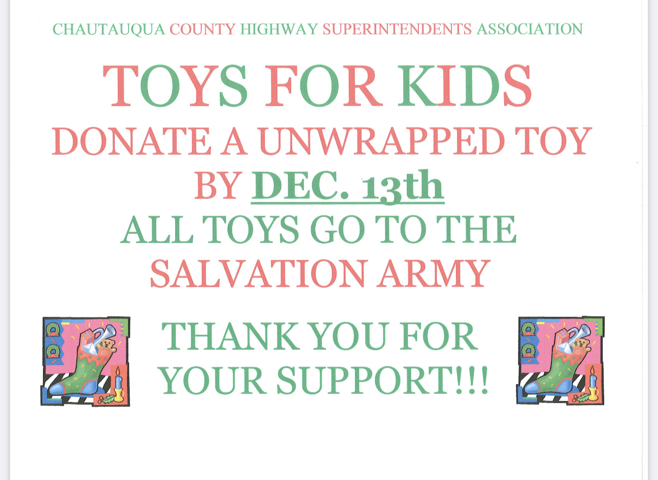 Spread Cheer: Toys for Kids Donation Drive in Town of Busti