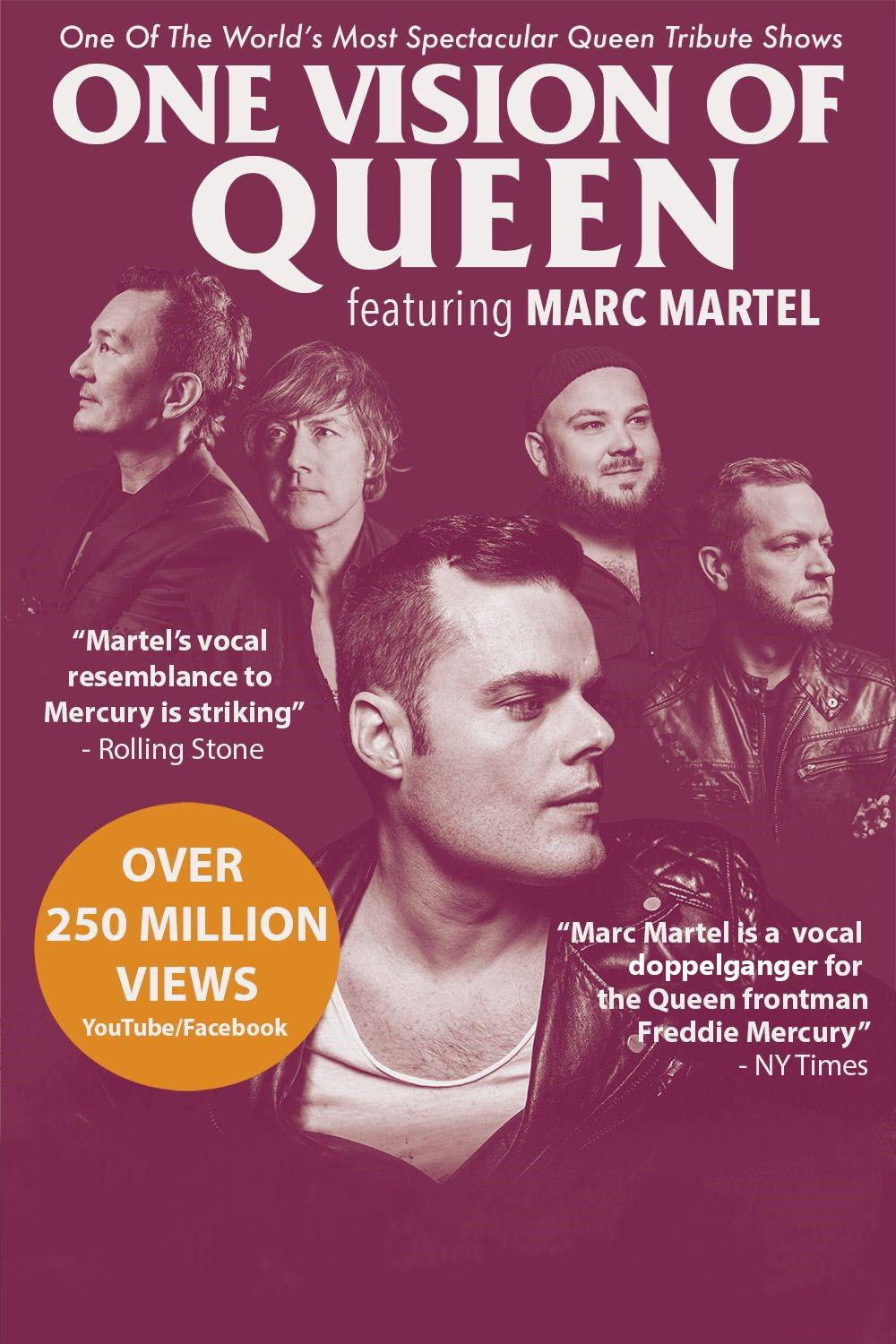 One Vision of Queen featuring Marc Martel coming to Ellicottville